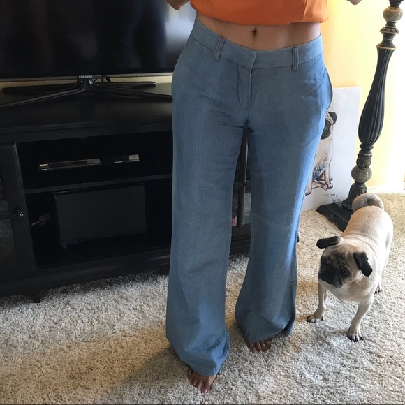 Theory brand light denim bell bottom pants - Picture 3 of 8